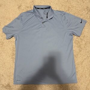 Nike Men's Light Blue Dri-FIT Polo Shirt
